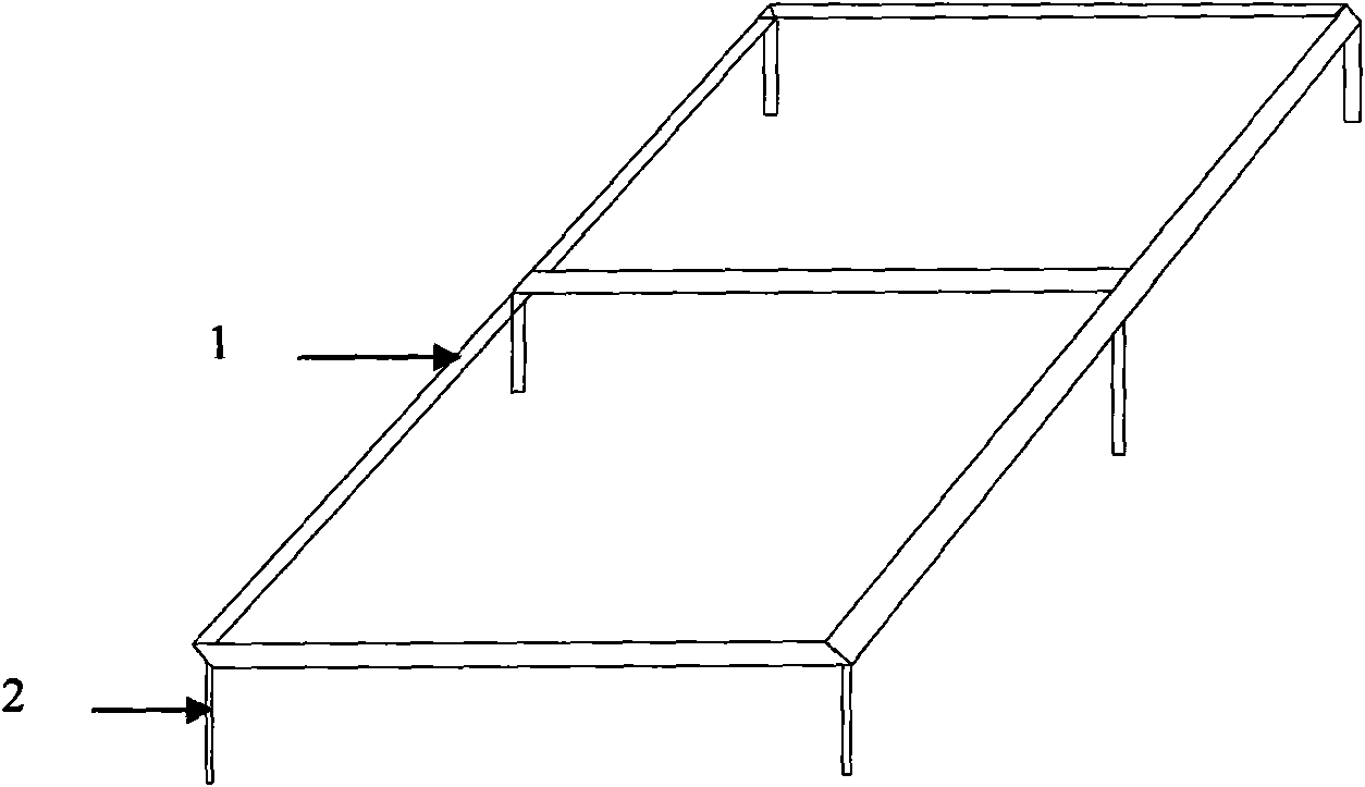 Support frame for guaranteeing thickness of protective layer of floor slab and construction method thereof