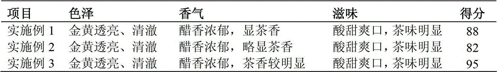 Tea vinegar beverage and method for preparing same