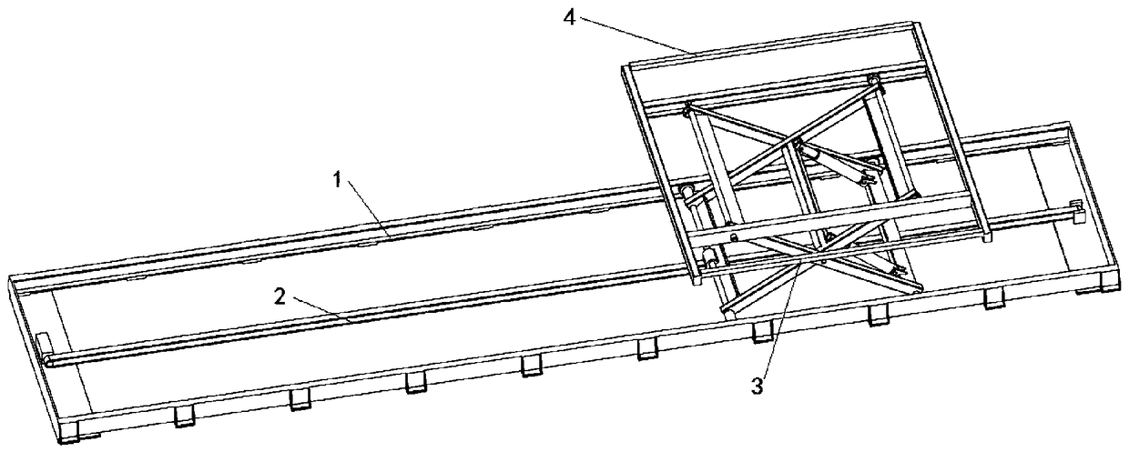 Rail guided vehicle device and power station