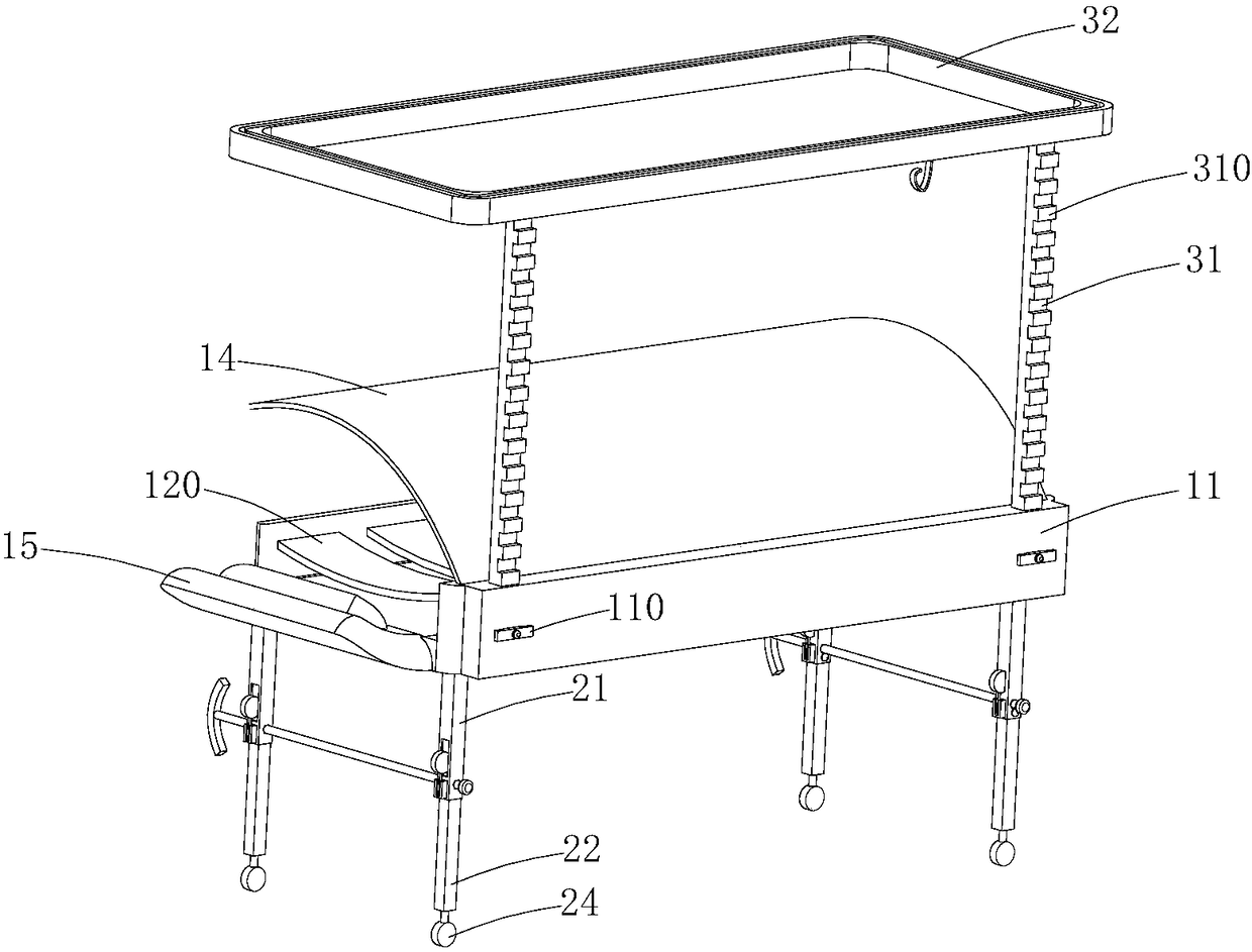 Emergency transfer trolley for traumatic hemorrhage patients