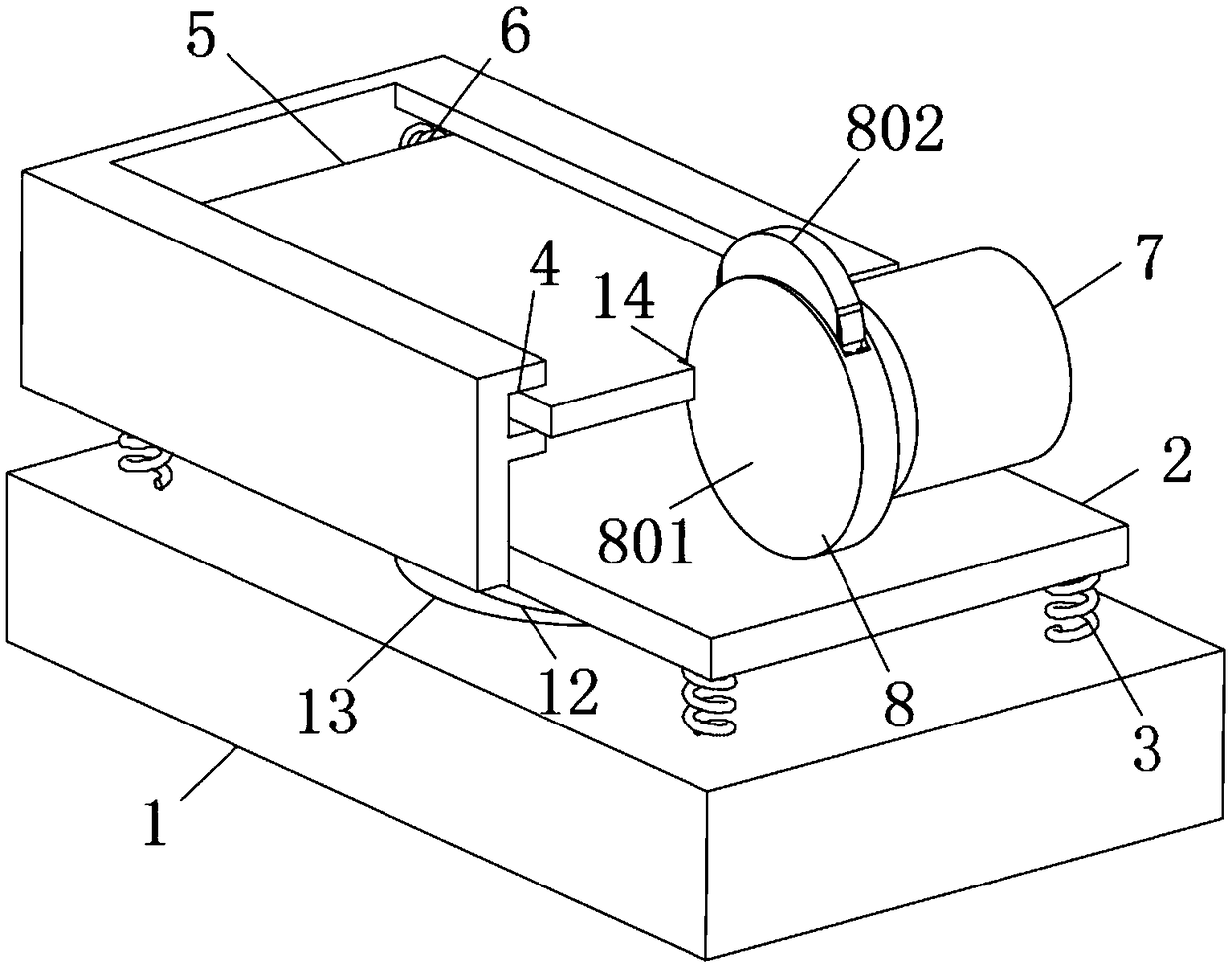 Equipment table for engine tilt experiment