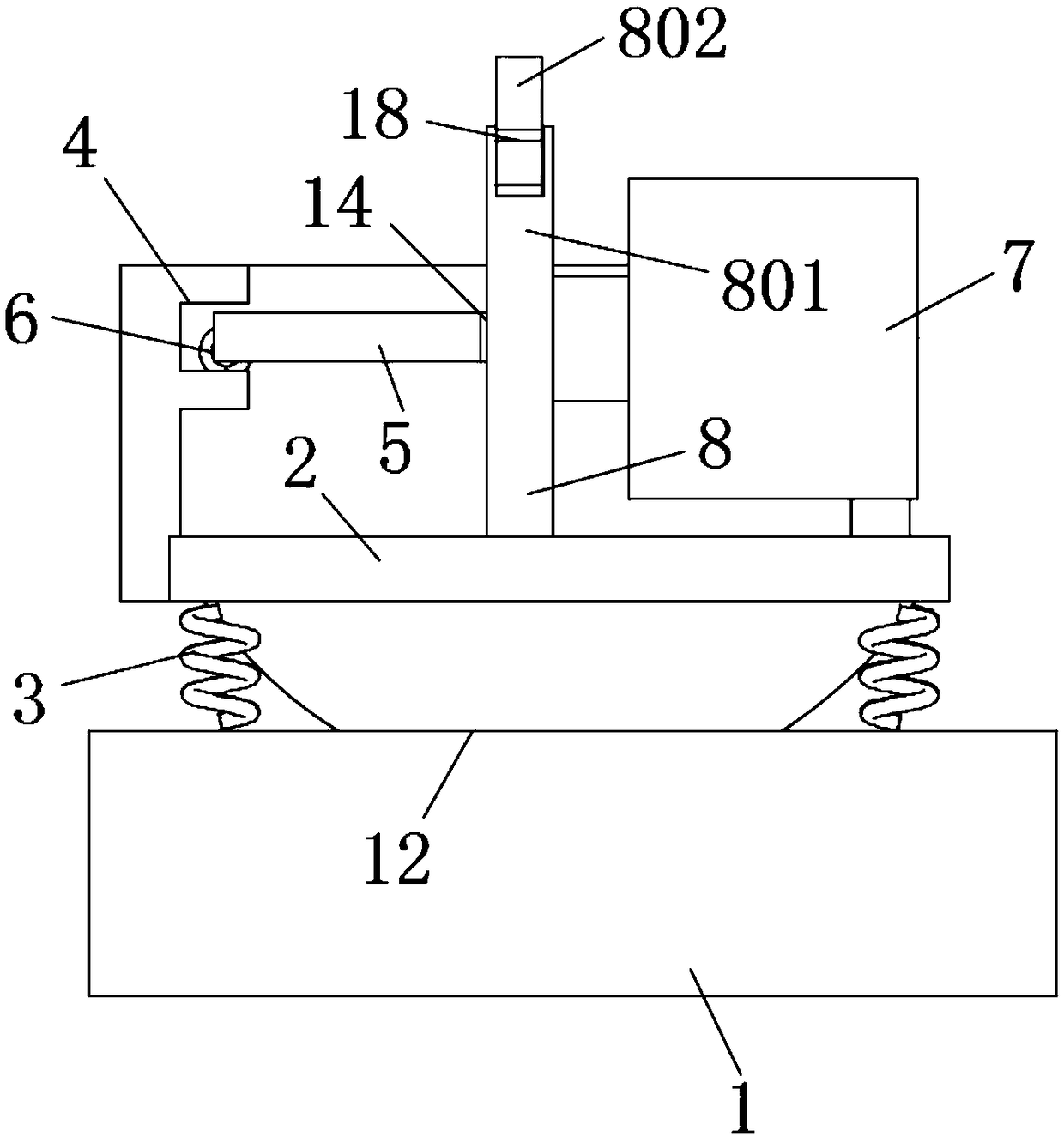 Equipment table for engine tilt experiment