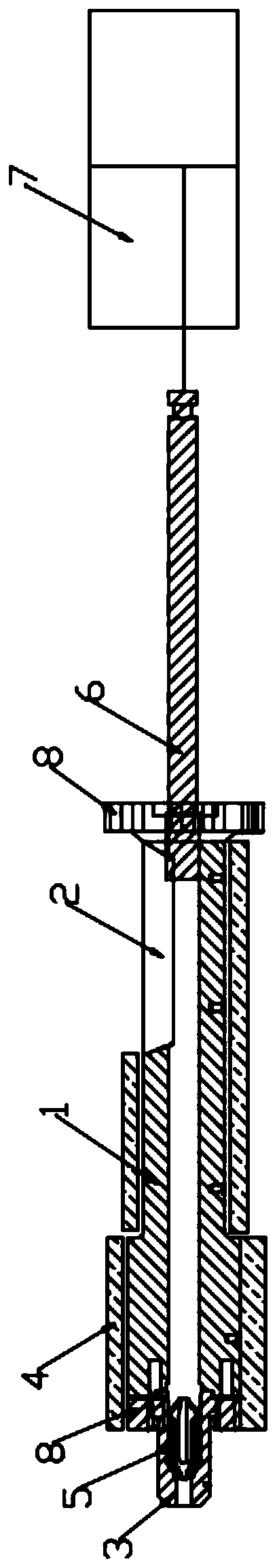 Magnesium alloy and aluminum alloy semi-solid slurry preparation structure