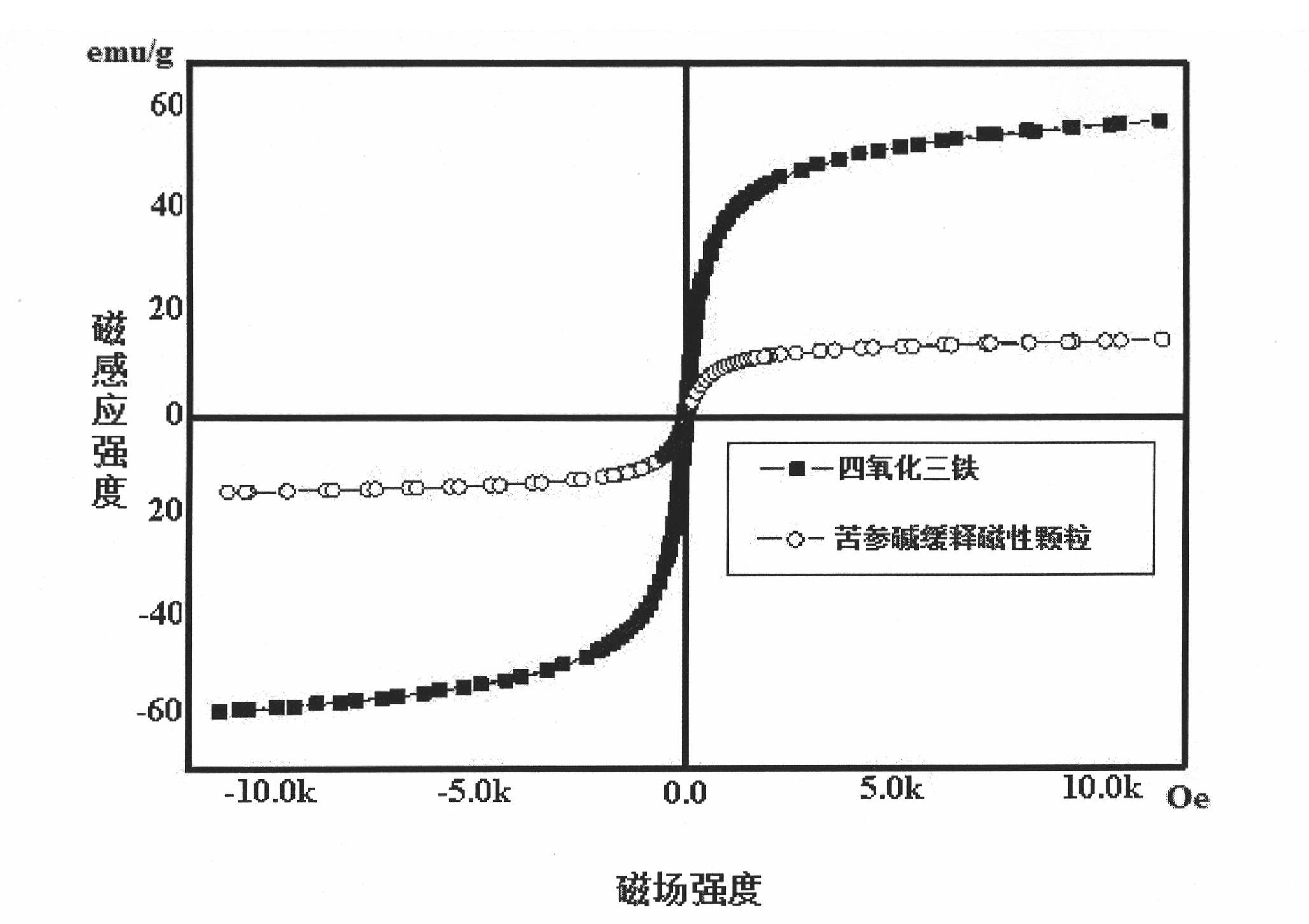 Matrine magnetic slow-releasing capsule and preparation method