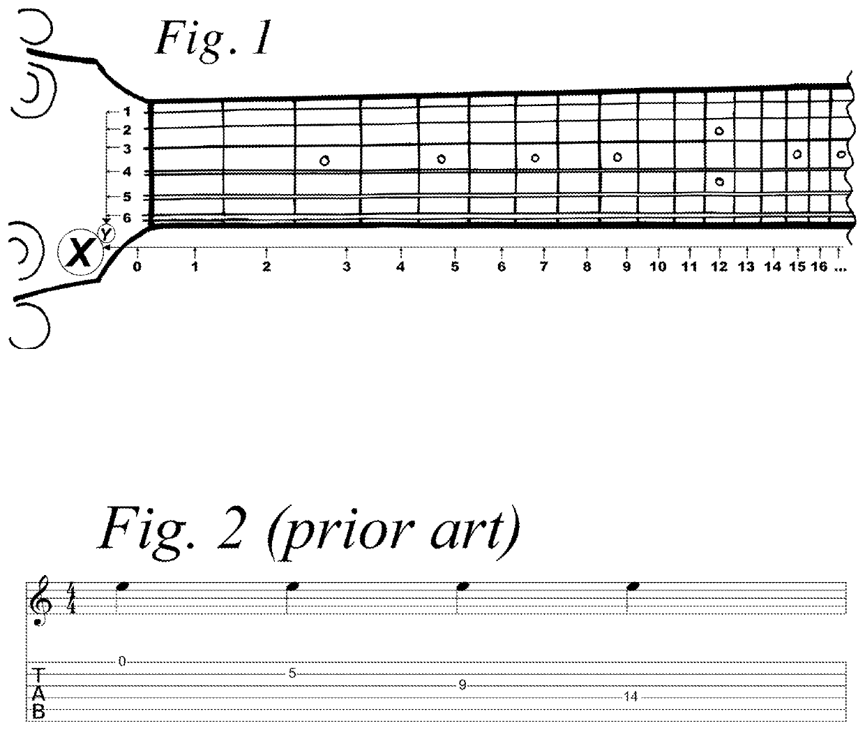 Method for notating the locations of the various pitches of stringed instruments