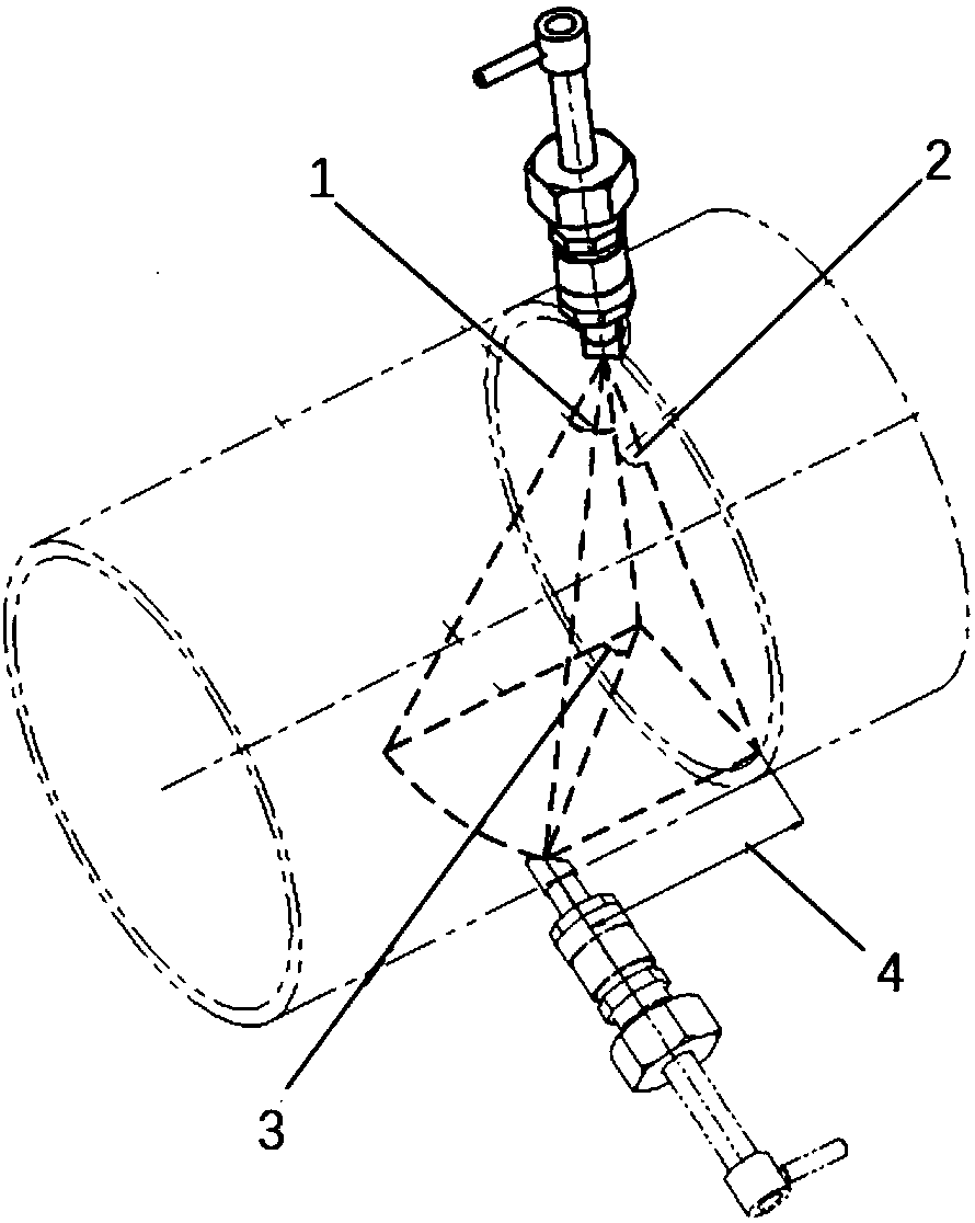 Structure and mounting method of flow measurement sensor based on transit time method