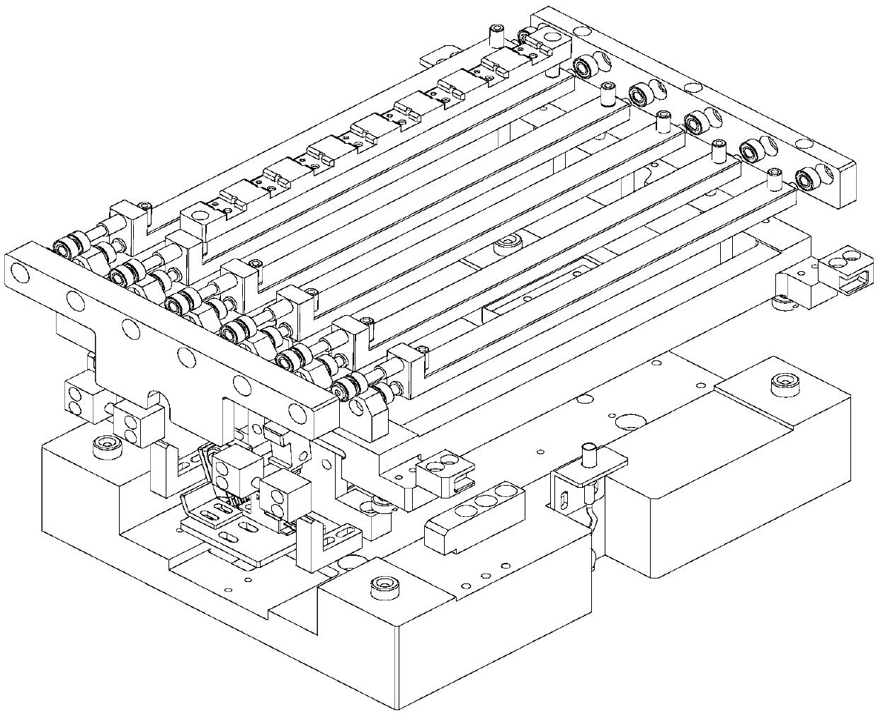 Mobile phone camera module welding and fixing device and welding fixing method thereof