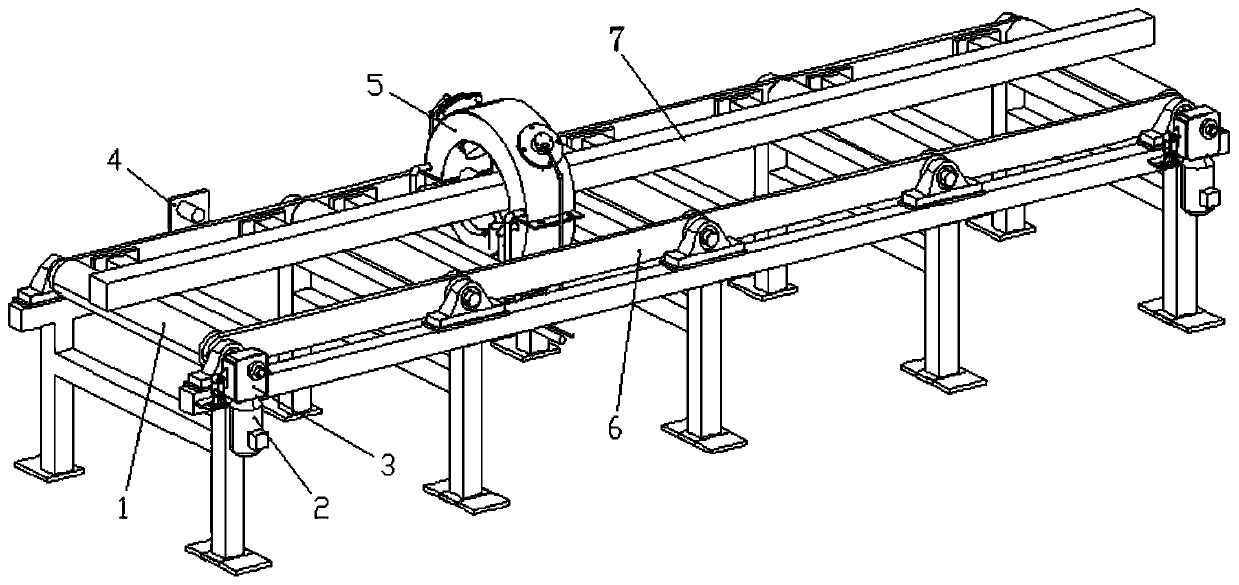 Weight measuring device for steel rolling production and conveying device and method