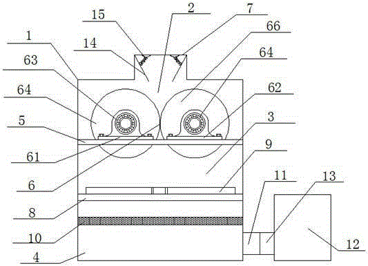 Coal briquette crashing device used for boiler