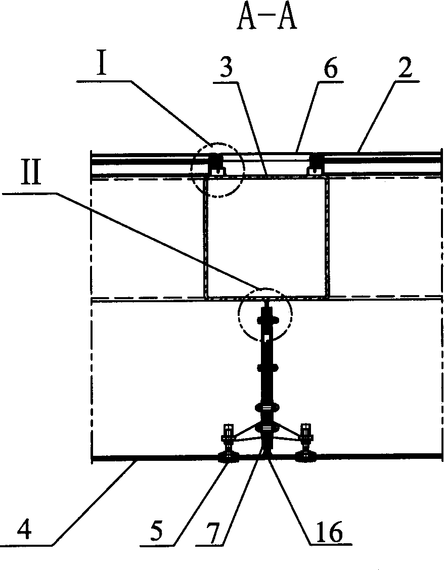 Double glass curtain wall adopting main structure of antique shelf