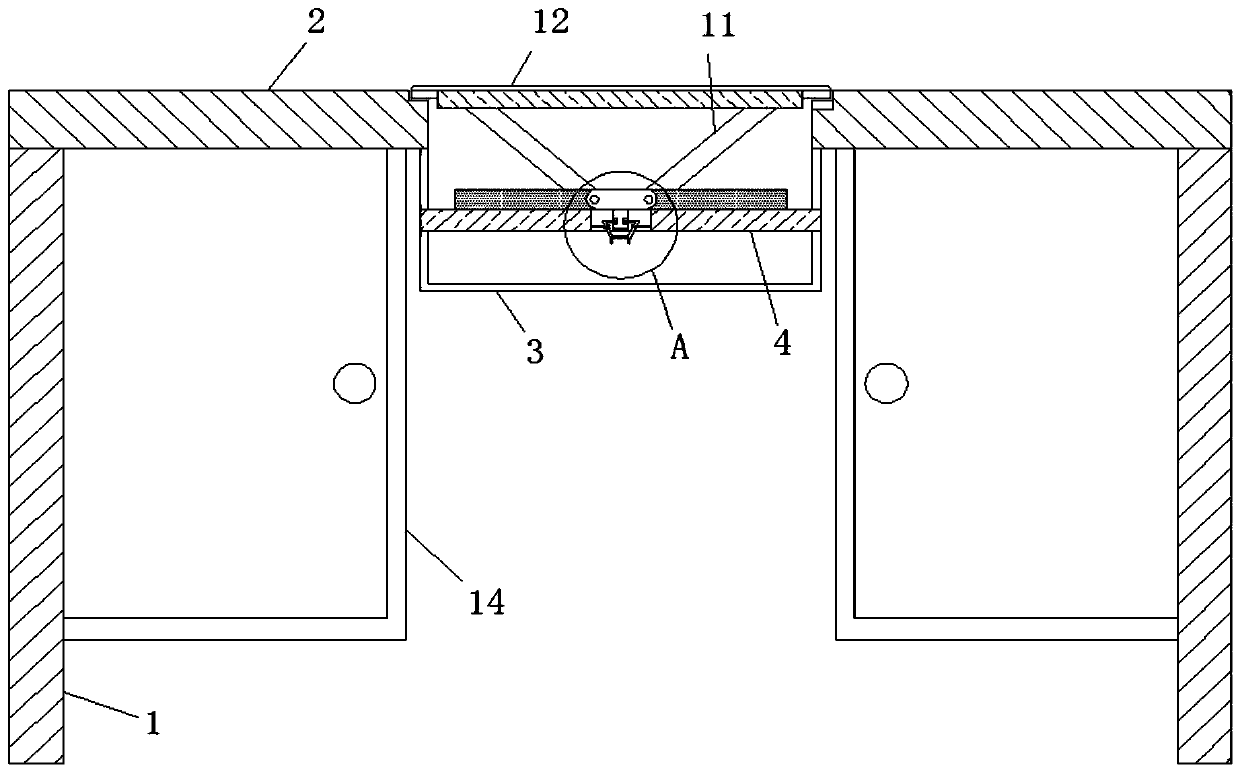 Office table applicable to noon break of employees for office building office work