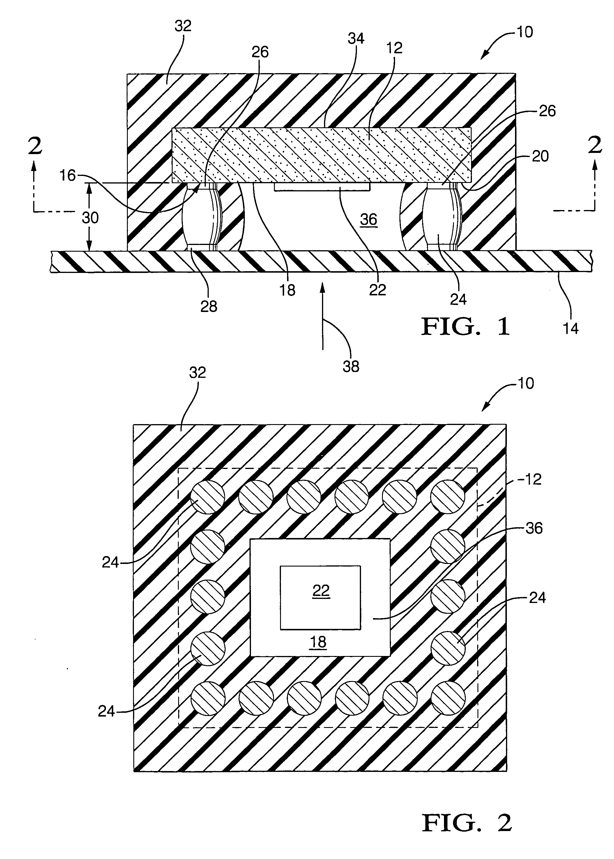 Microelectronic assembly with underchip optical window, and method for forming same