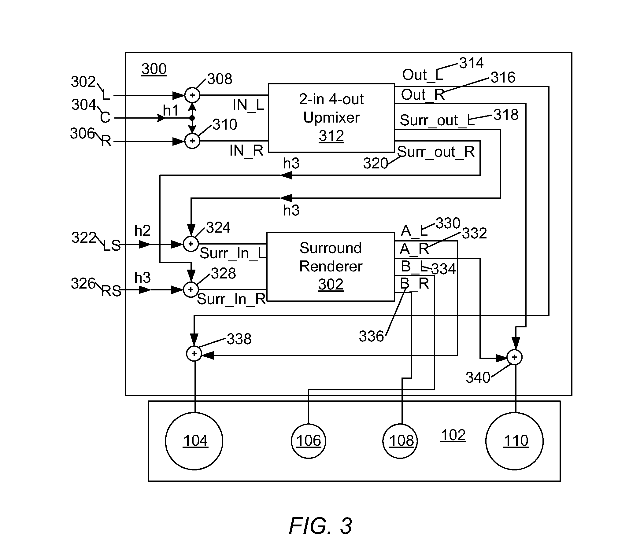 Speaker array for virtual surround rendering