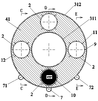 A rotary airlock station for vacuum pipeline transportation and a method for entering and exiting the pipeline midway