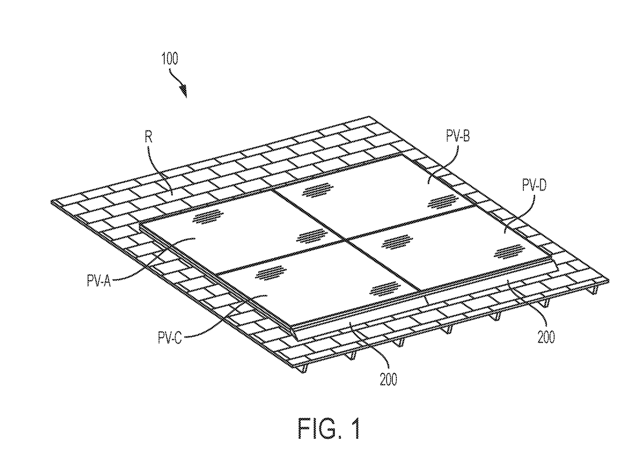 Photovoltaic array skirt and mounting hardware