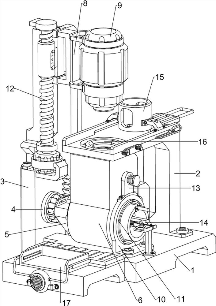 Automatic stamping mechanism for stretching forming of cylindrical battery steel shell