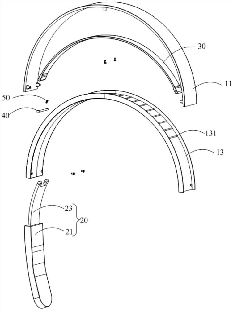 Head-mounted structure and headphone