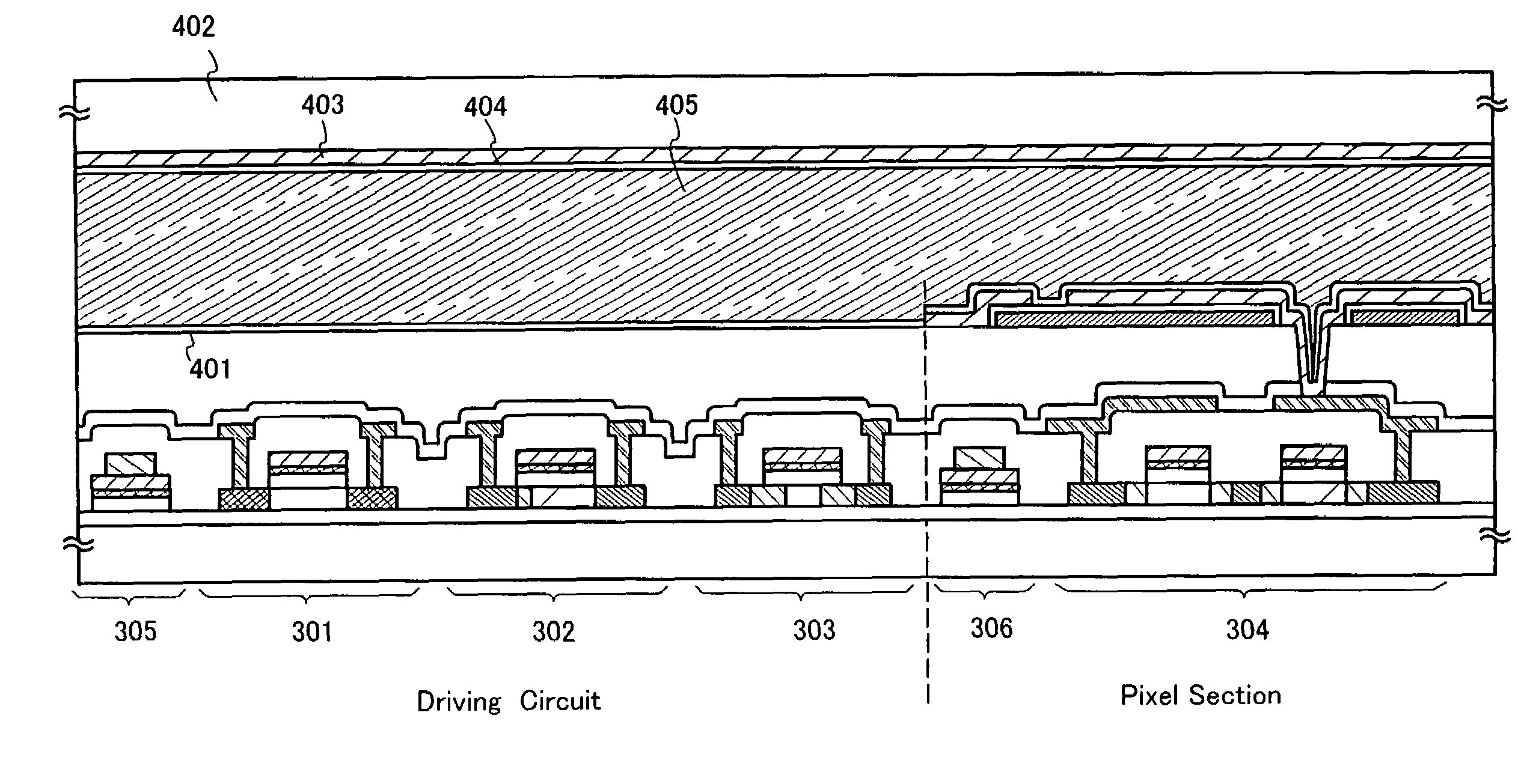 Semiconductor device having a gate wiring comprising laminated wirings