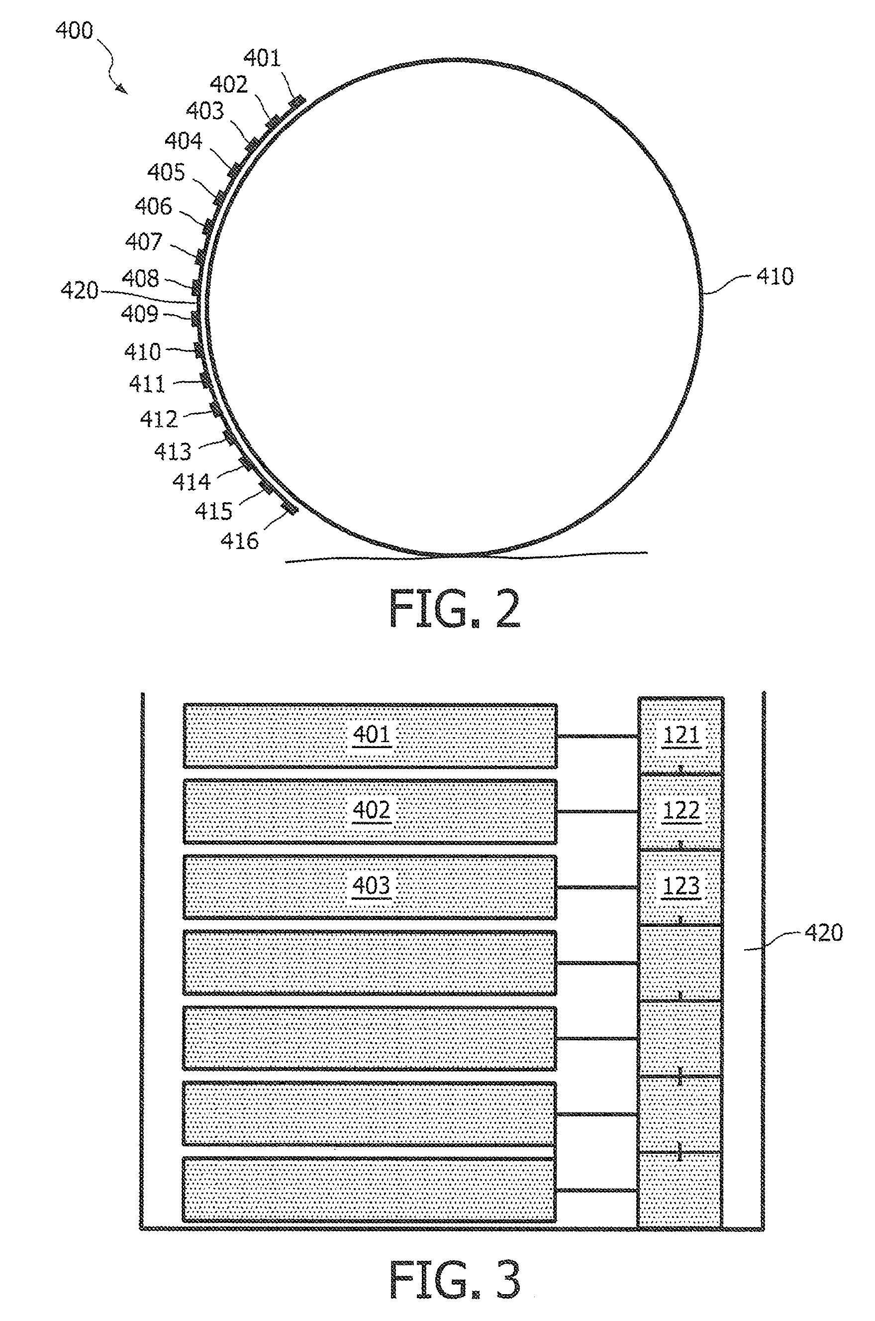 Measuring device and method for local measurement of at least one electrical property of the content of a container