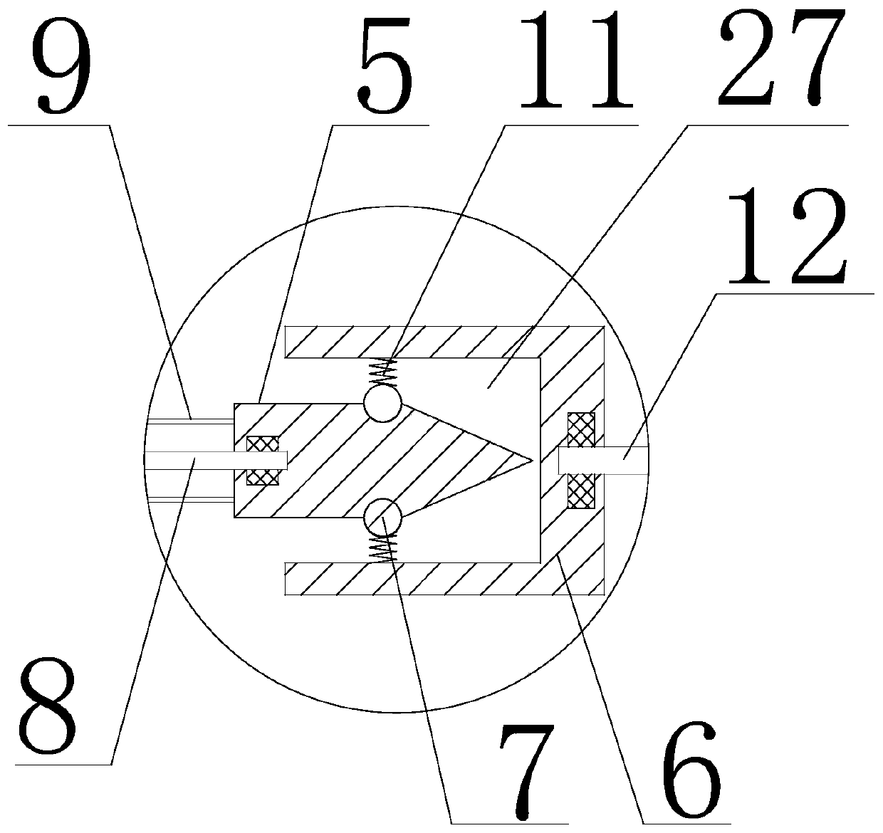 Auxiliary device based on application of reducing mold of horizontal annular knitting machine