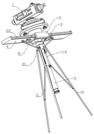 A kind of mobile city bridge erection level instrument