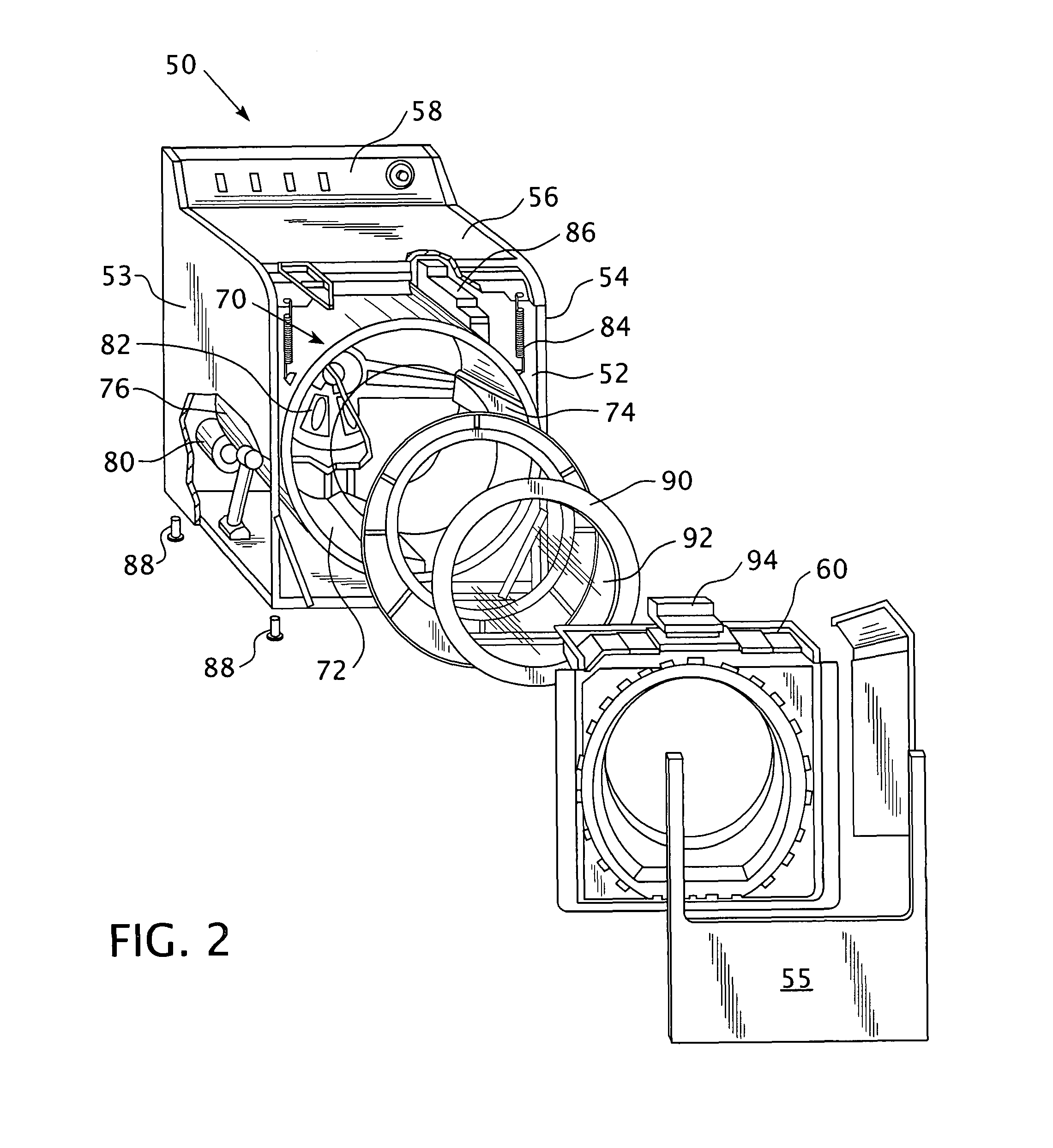 Method for securing an automatic washer for shipping