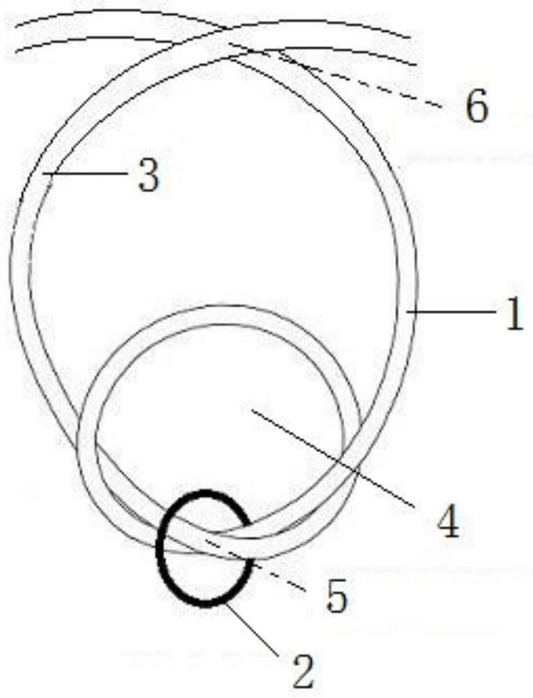 Knotless knotting method of nylon fishing line and connecting ring and main line composite 8-shaped knot knotting method