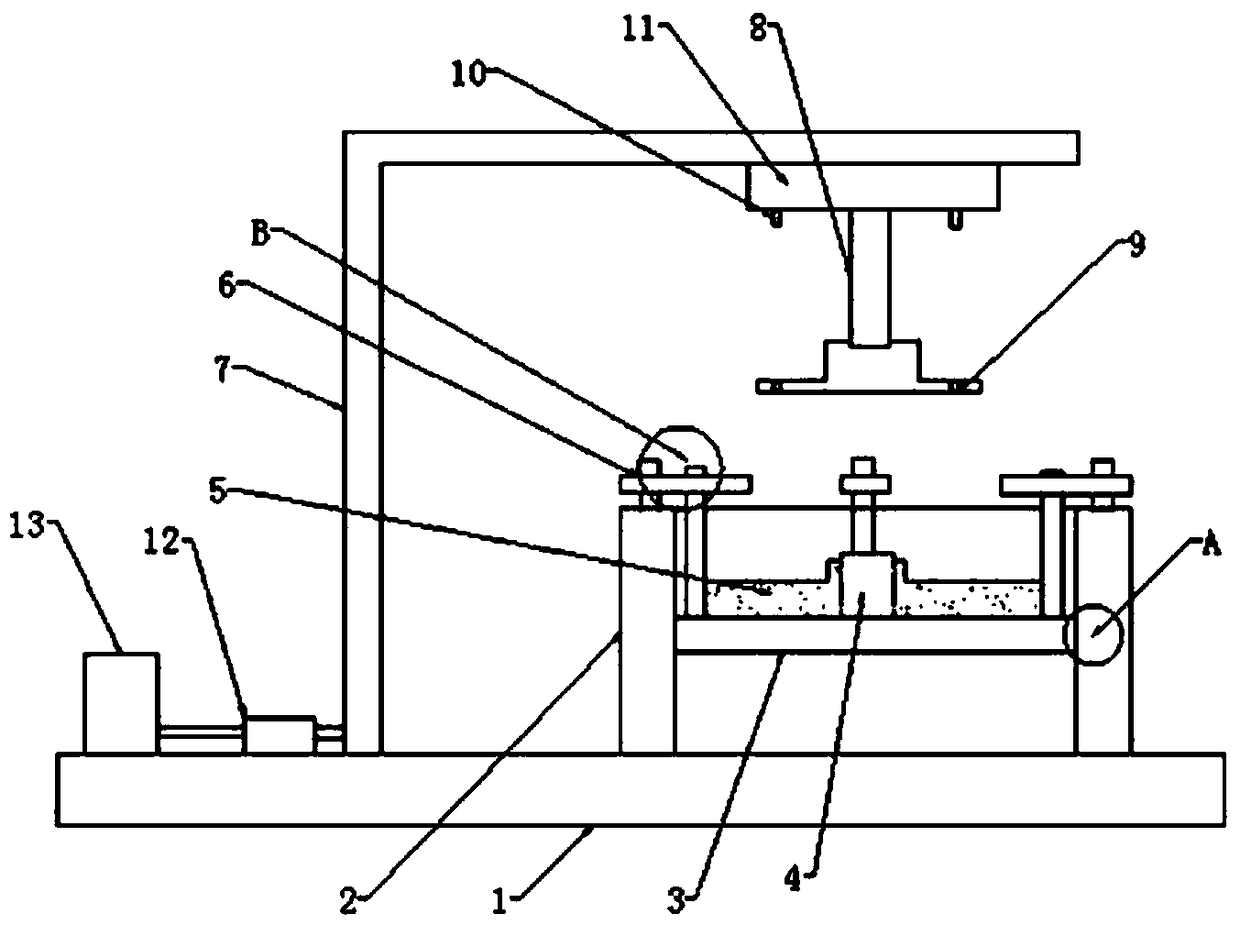 Flange plate positioning hole machining tool