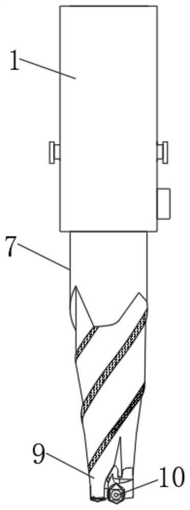 Hard alloy indexable taper drill and machining method thereof