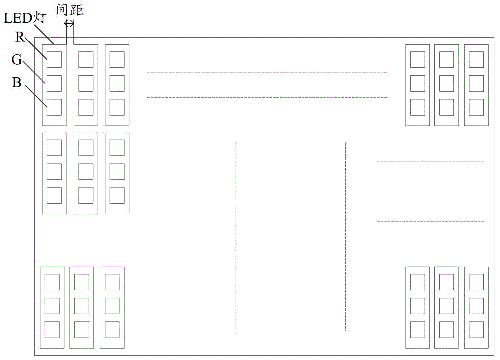 Image correction method based on LED splicing display screen and image sensor