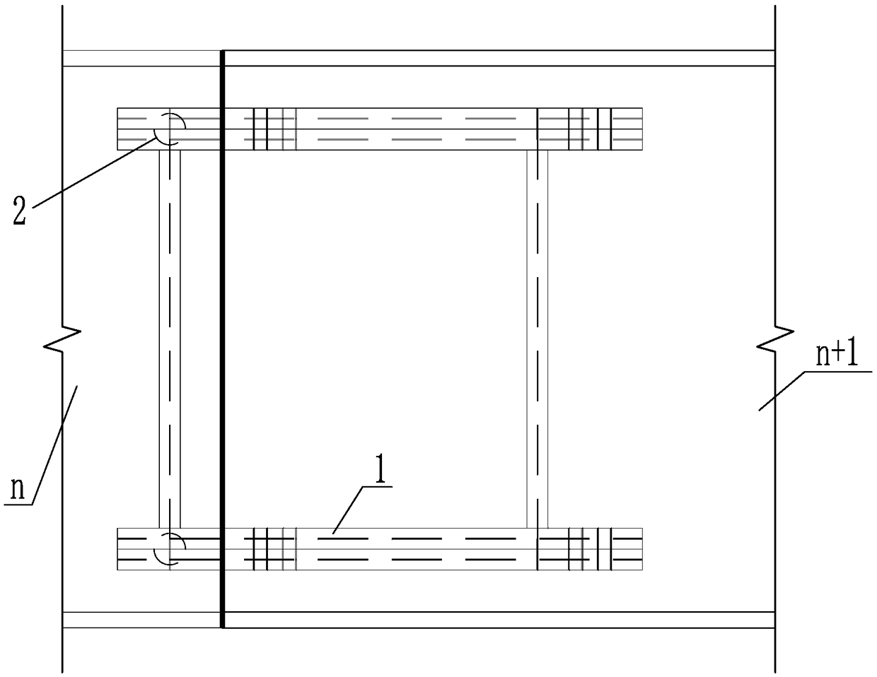 Temporary structure for installation of continuous steel girder bridge and beam segment construction method thereof