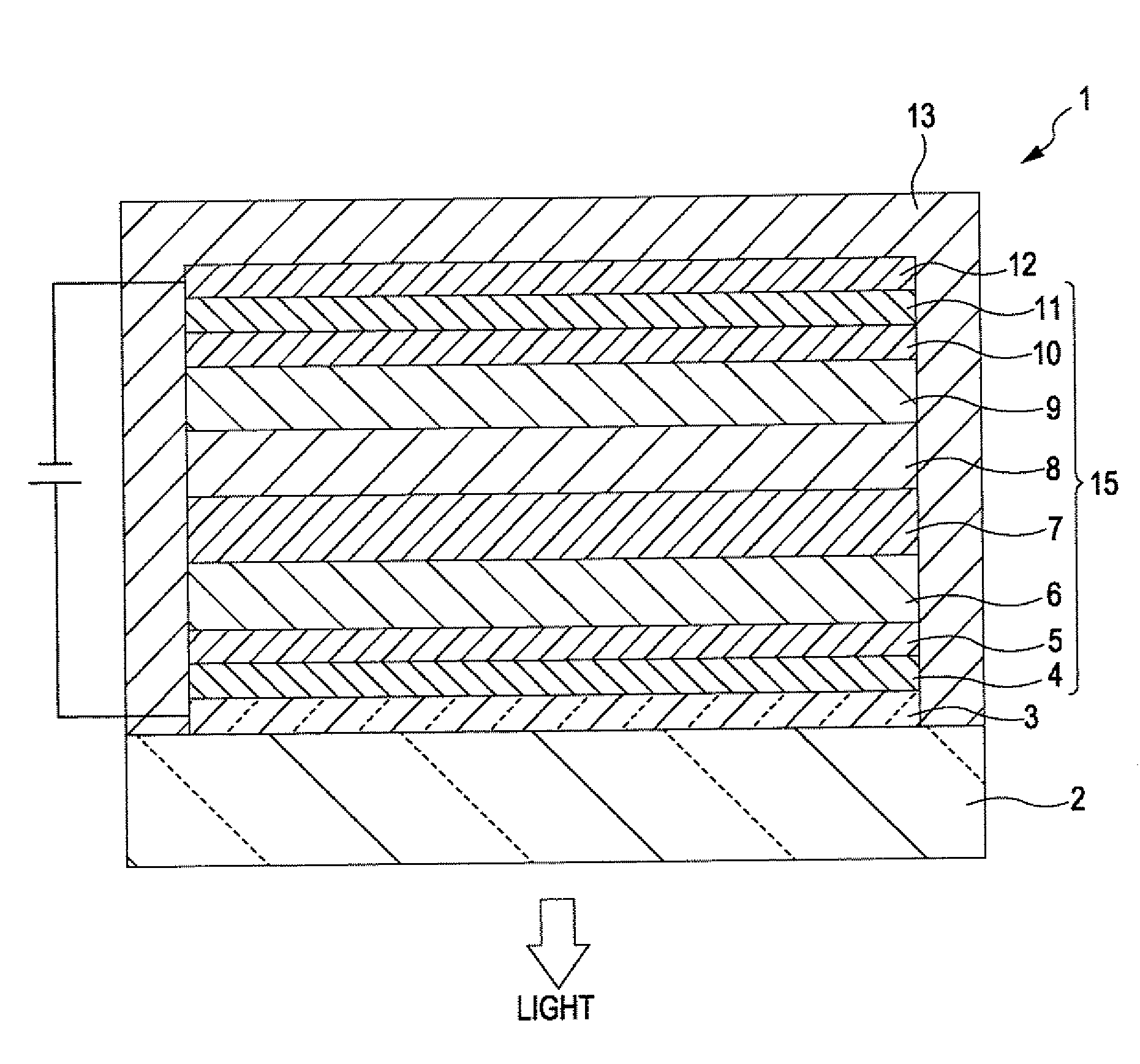 Light-emitting device, display, and electronic apparatus