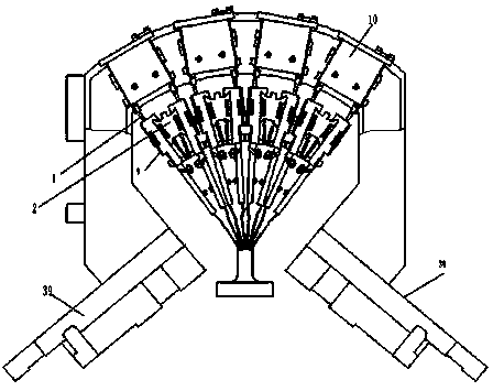 Computerized flat machine yarn nozzle running assembly