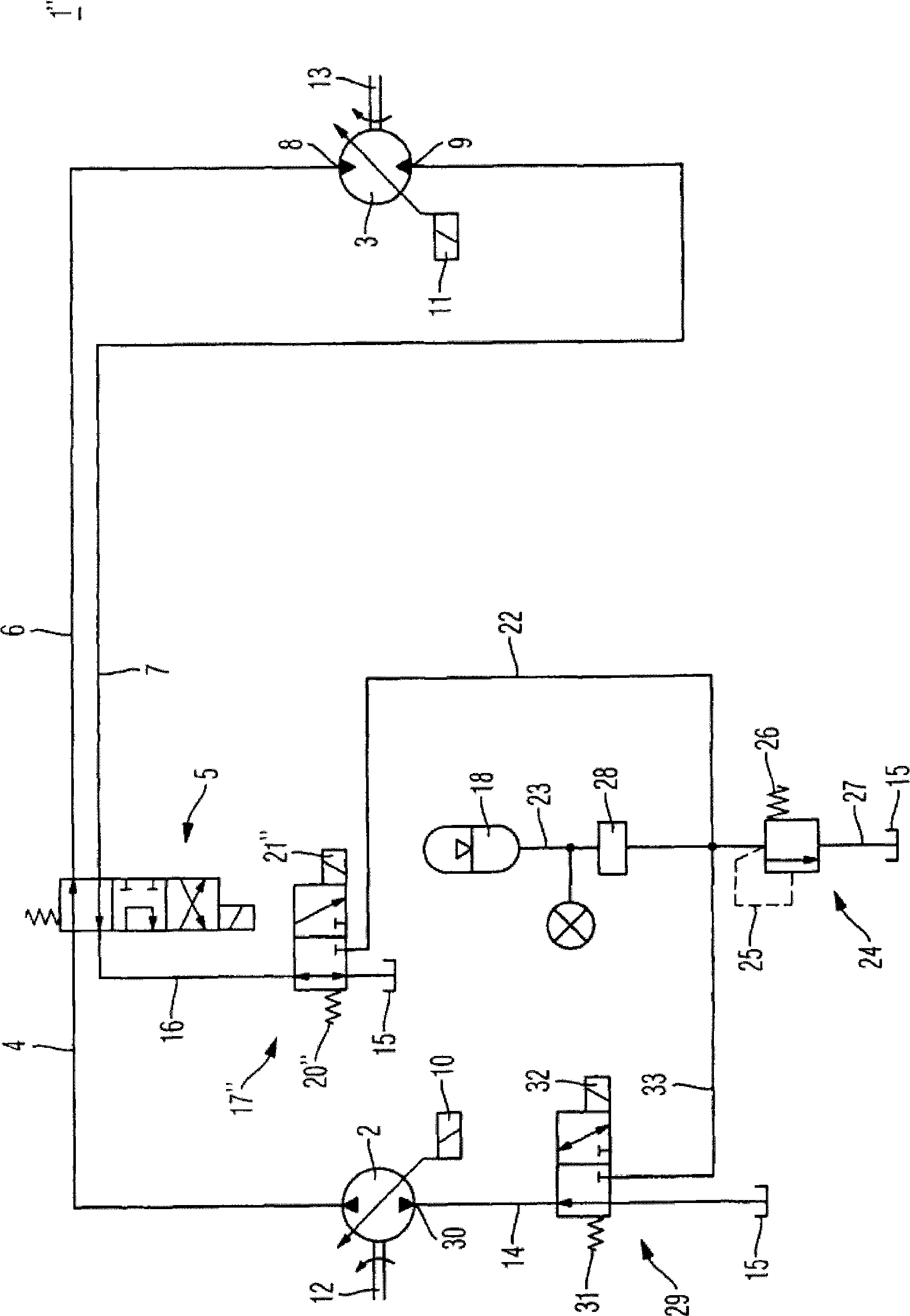 Hydrostatic drive with braking energy recovery feature