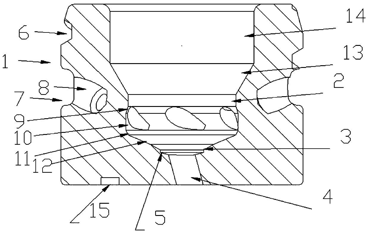 A valve seat and a spiral oblique entry nozzle