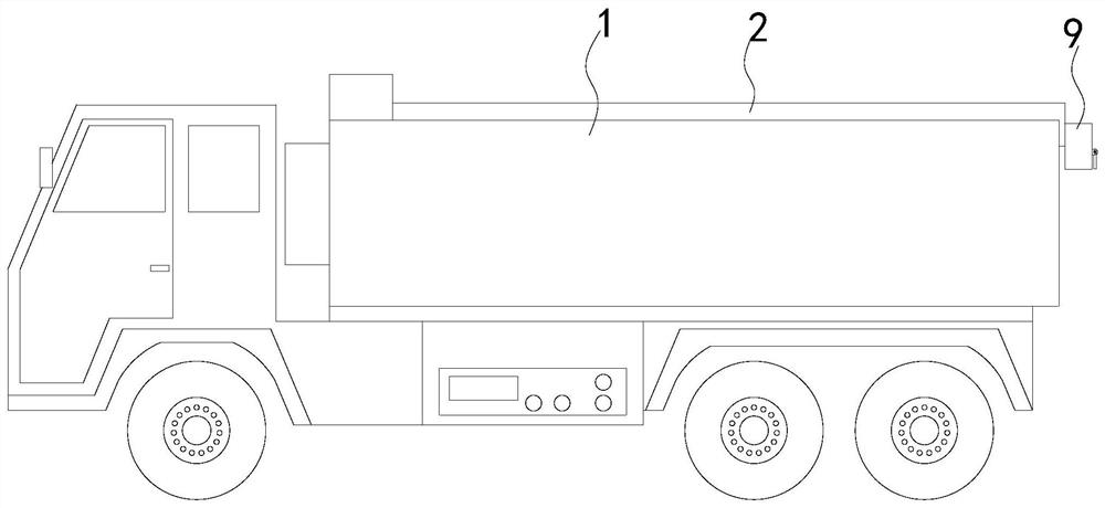 Carriage management and control equipment of environment-friendly muck vehicle