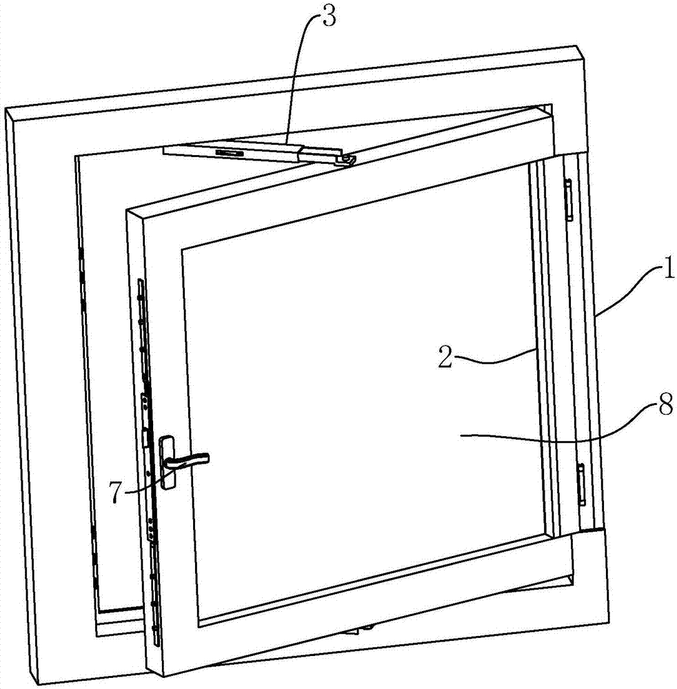 Inward-opened type fireproof window