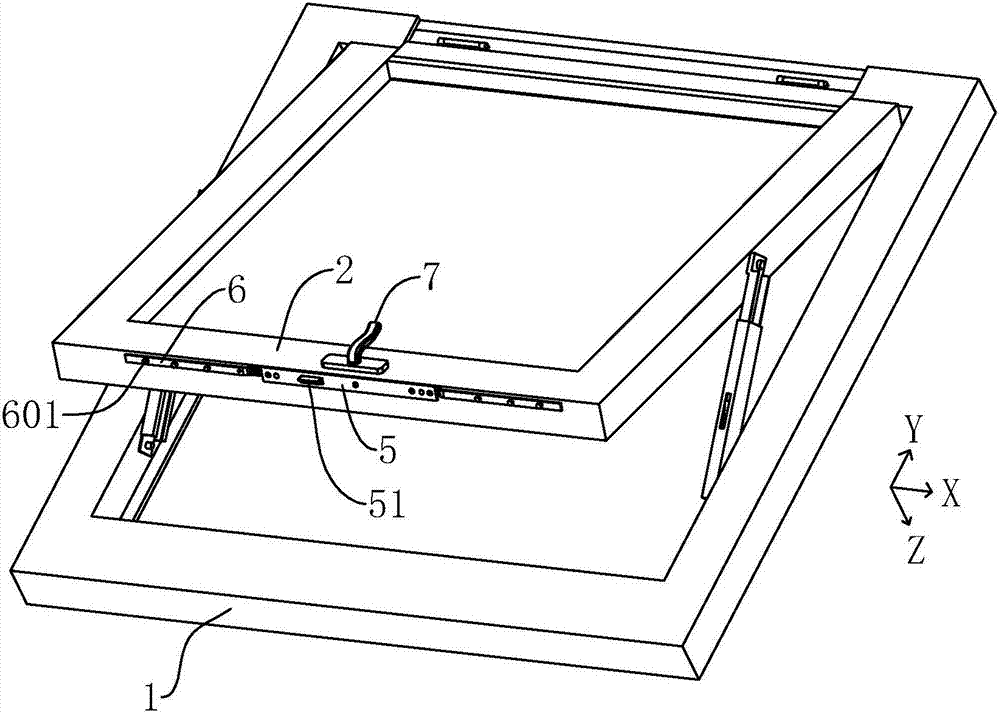 Inward-opened type fireproof window