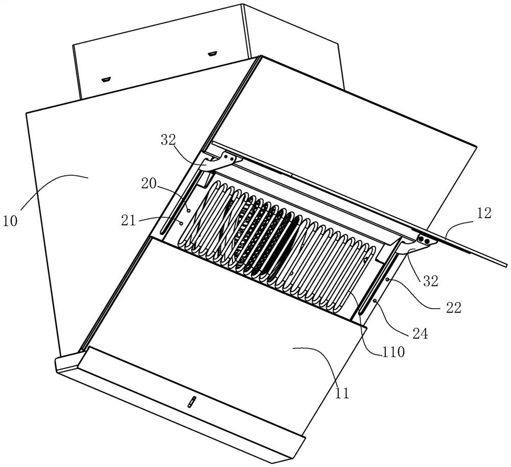 Near-suction-type range hood and control method of range hood