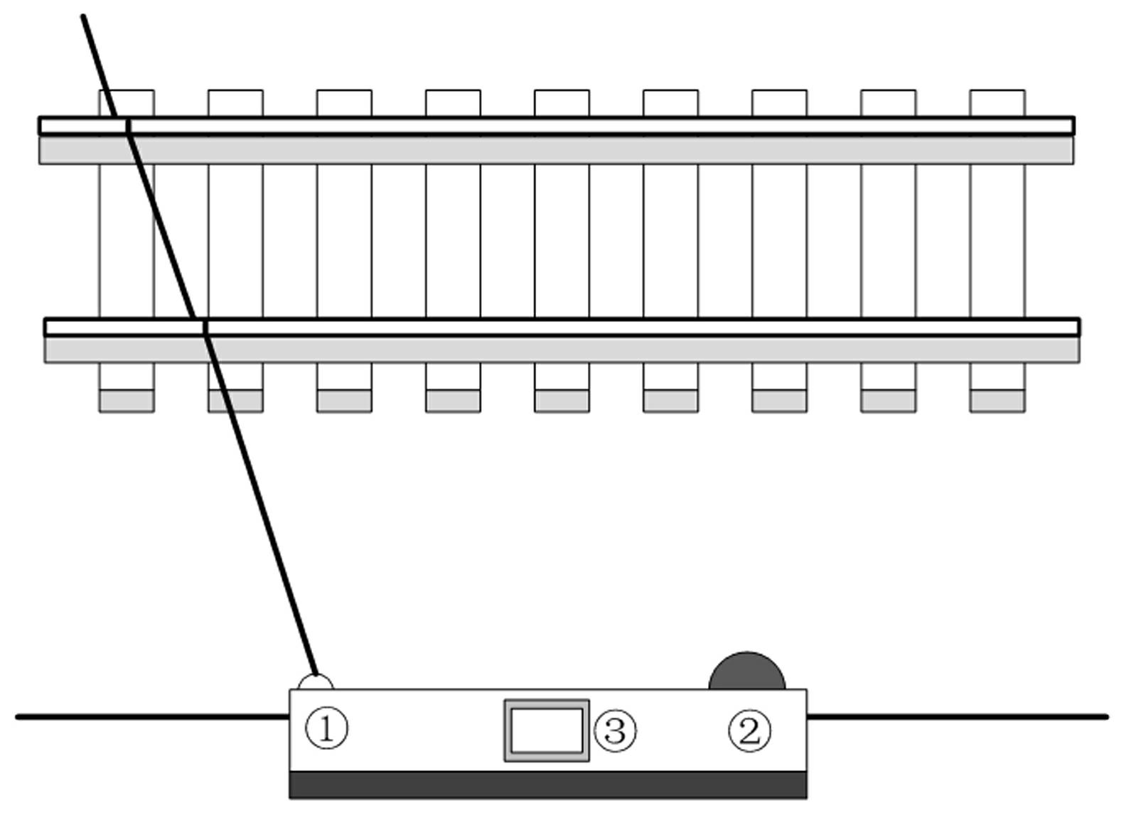 Measuring method for non-contact steel rail sagging surface