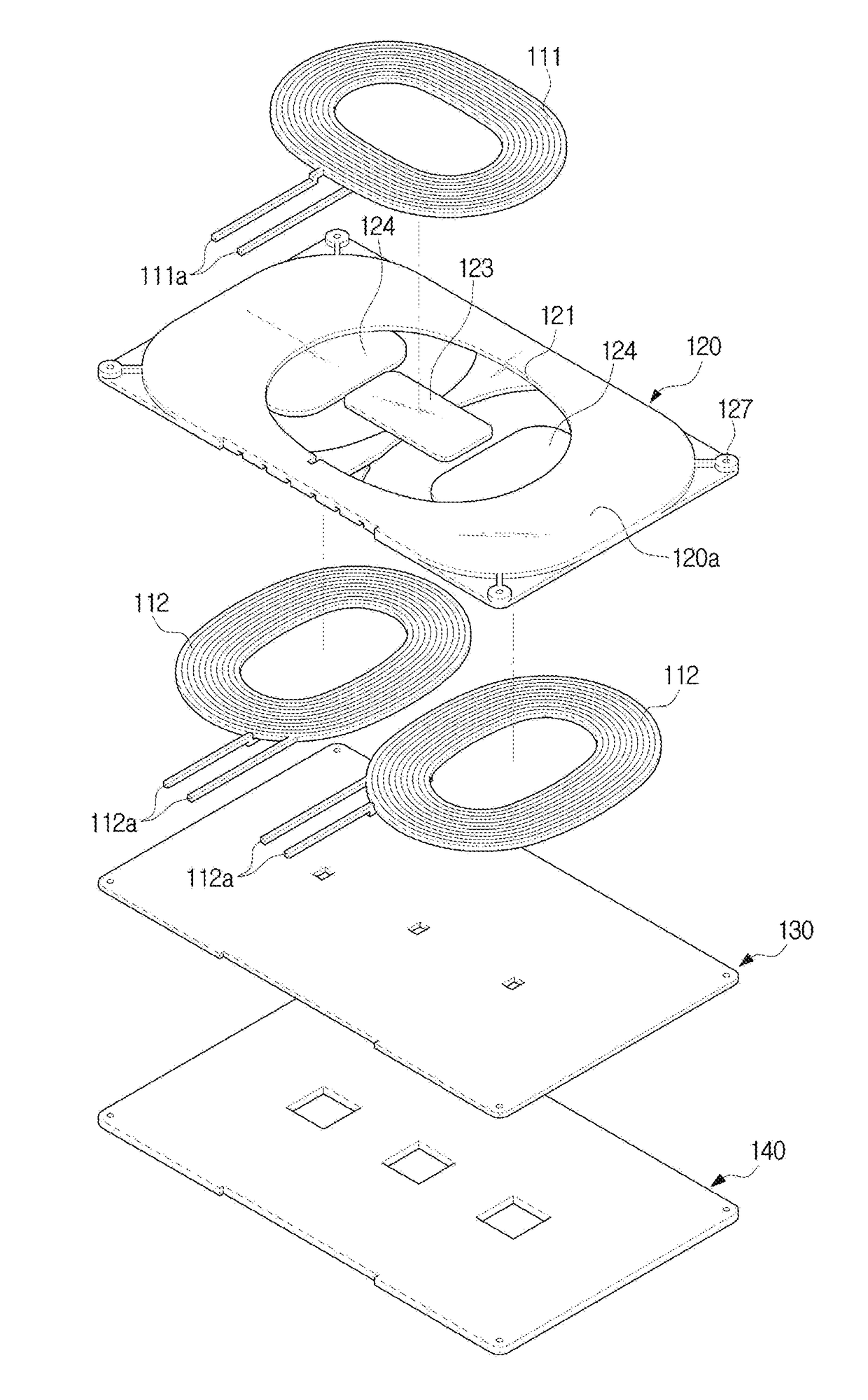 Wireless battery charging module