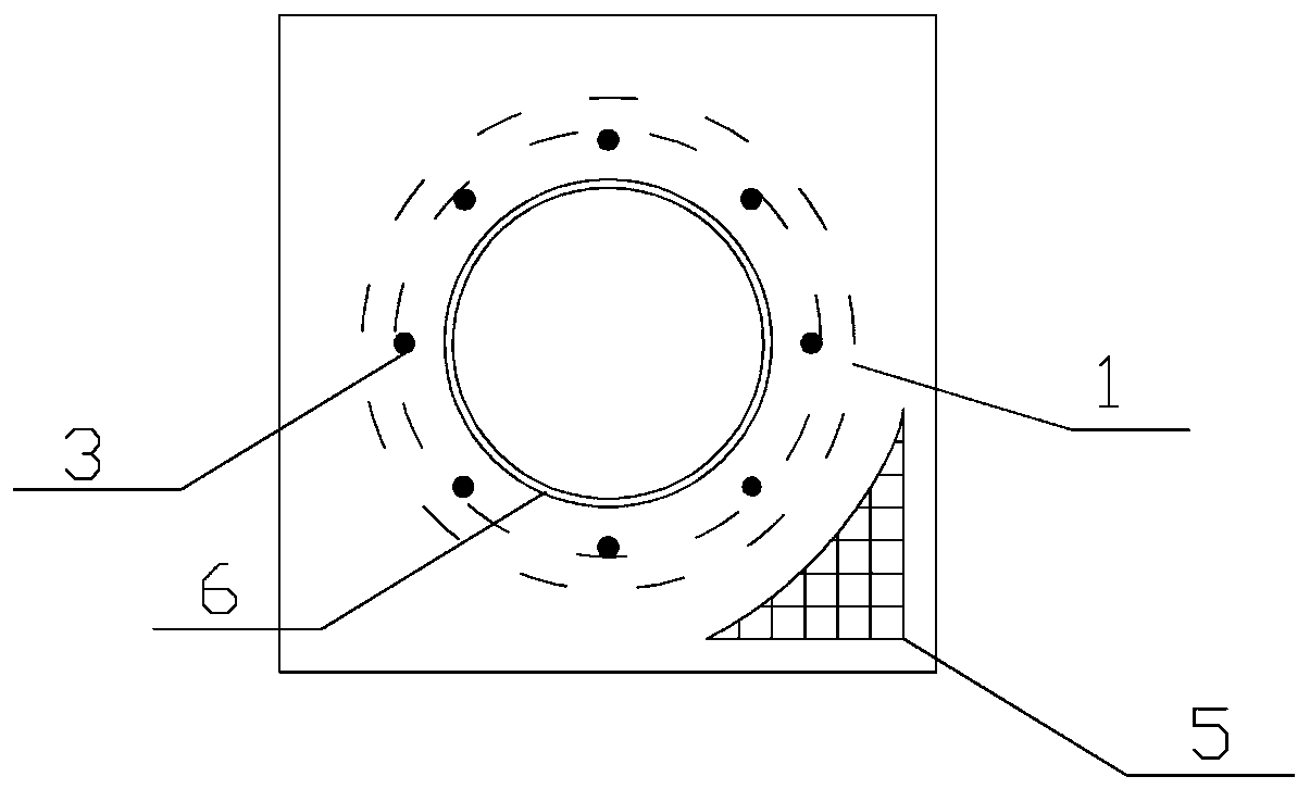 Steel pipe-concrete pile foundation as temporary foundation and construction method thereof