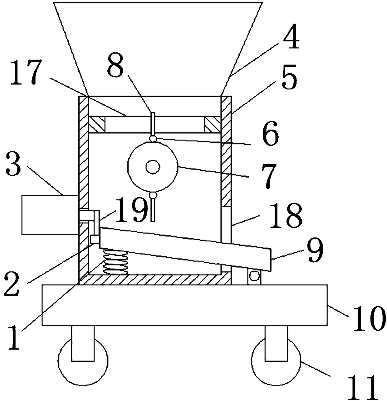 Evening-out device for cut tobacco conveyor