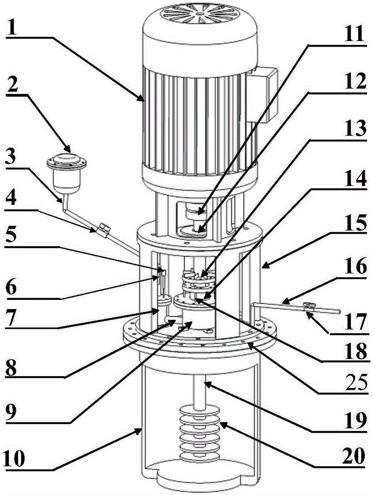 A bell type sealed liquid heavy metal rotating device