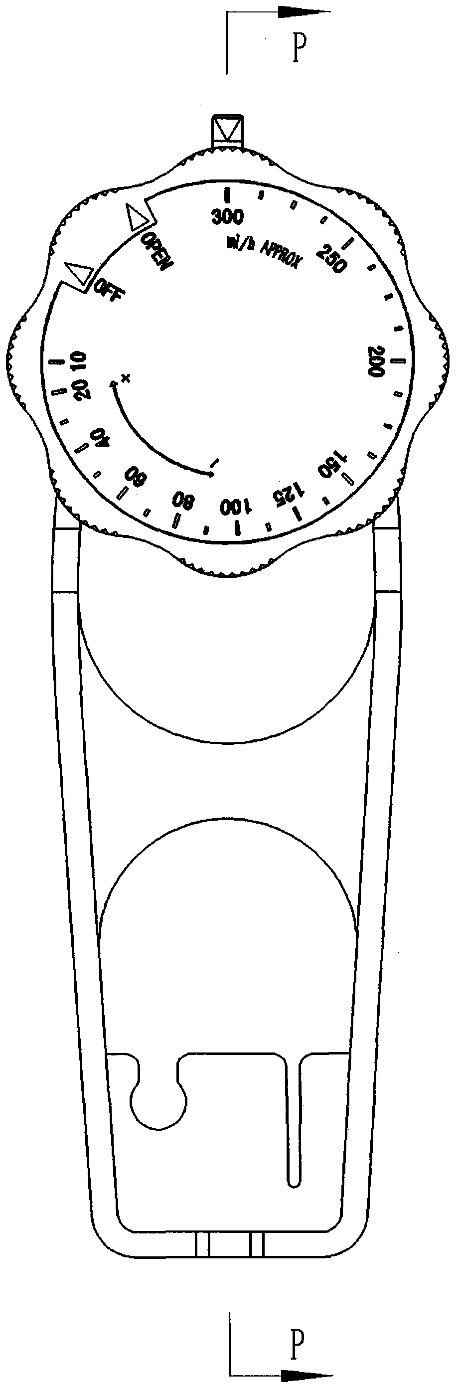 Flow rate setting and micro-adjustment device