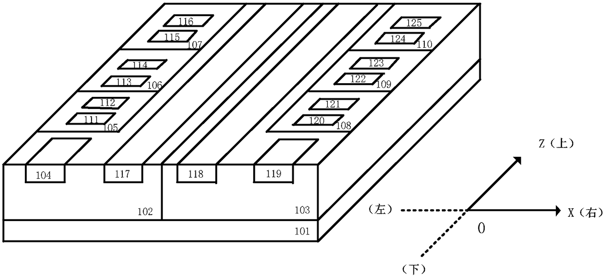 Method for improving high-low voltage ESD protection performance by employing well segmentation technology