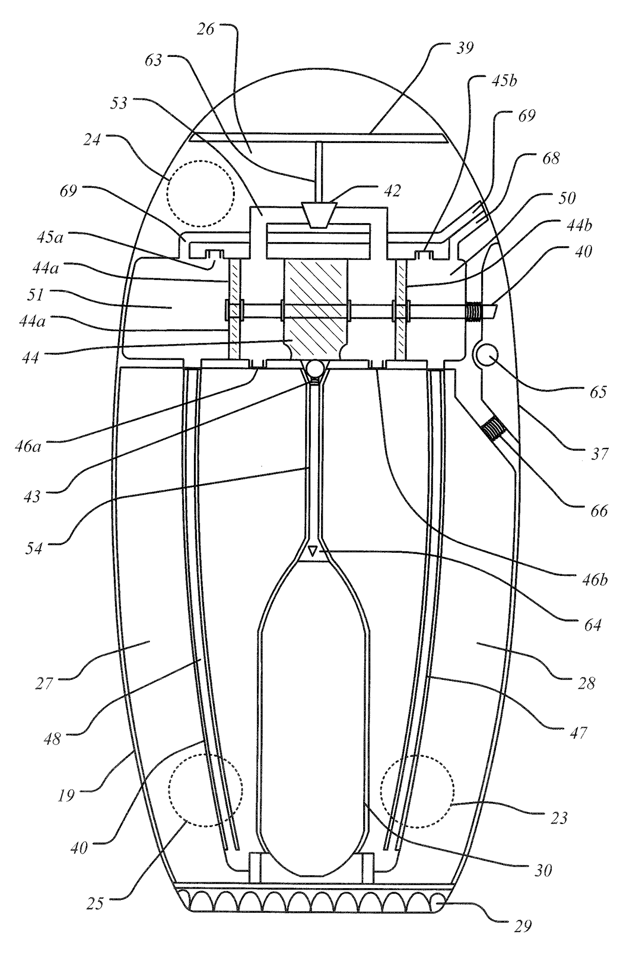 Fluid mixing and dispensing container