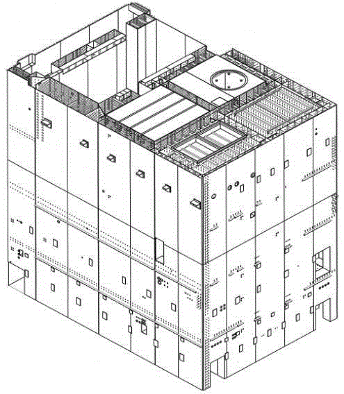 Assembling method of large steel structure module of nuclear power plant