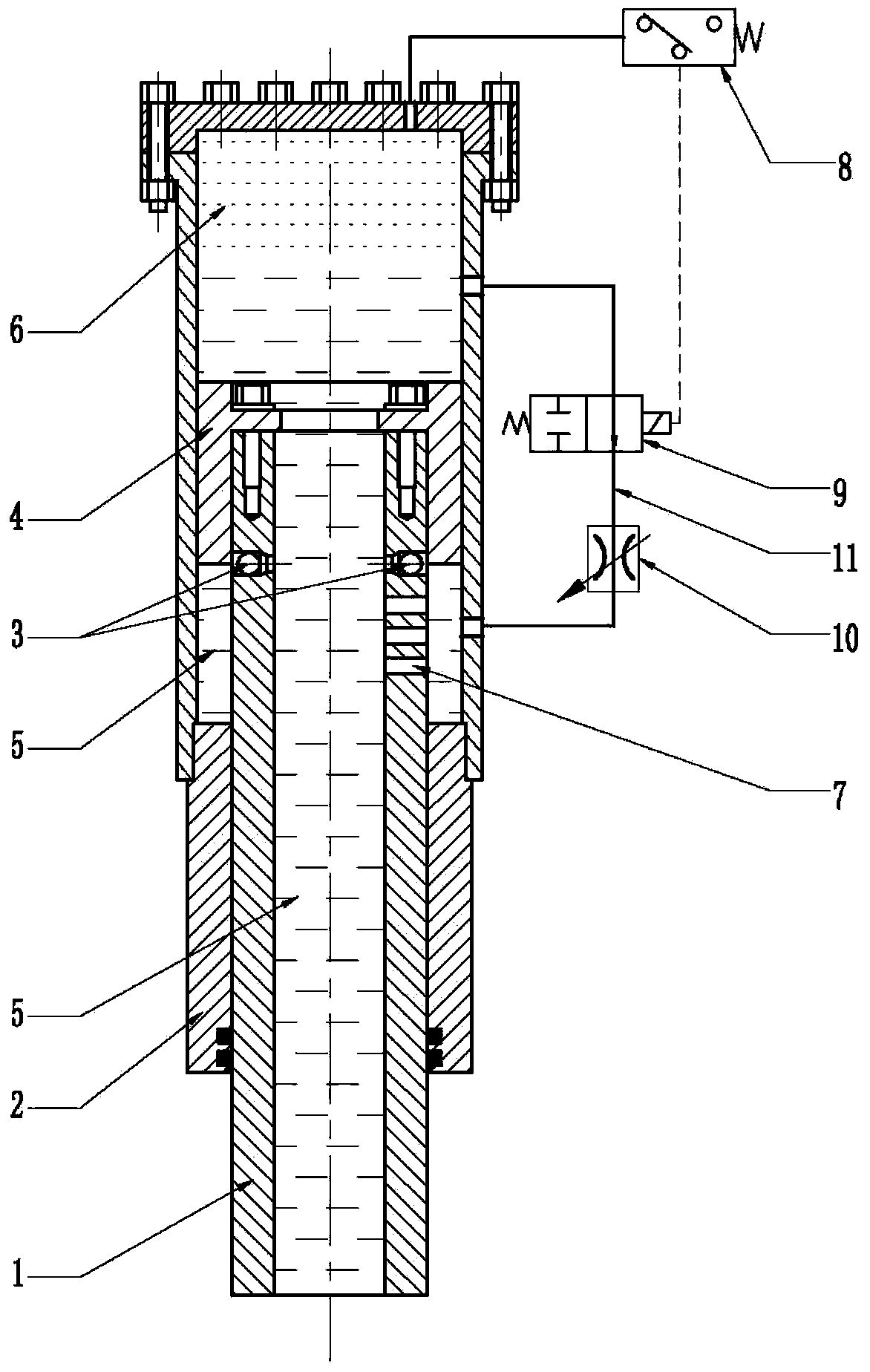 Automatic control variable damping oil-gas suspension cylinder