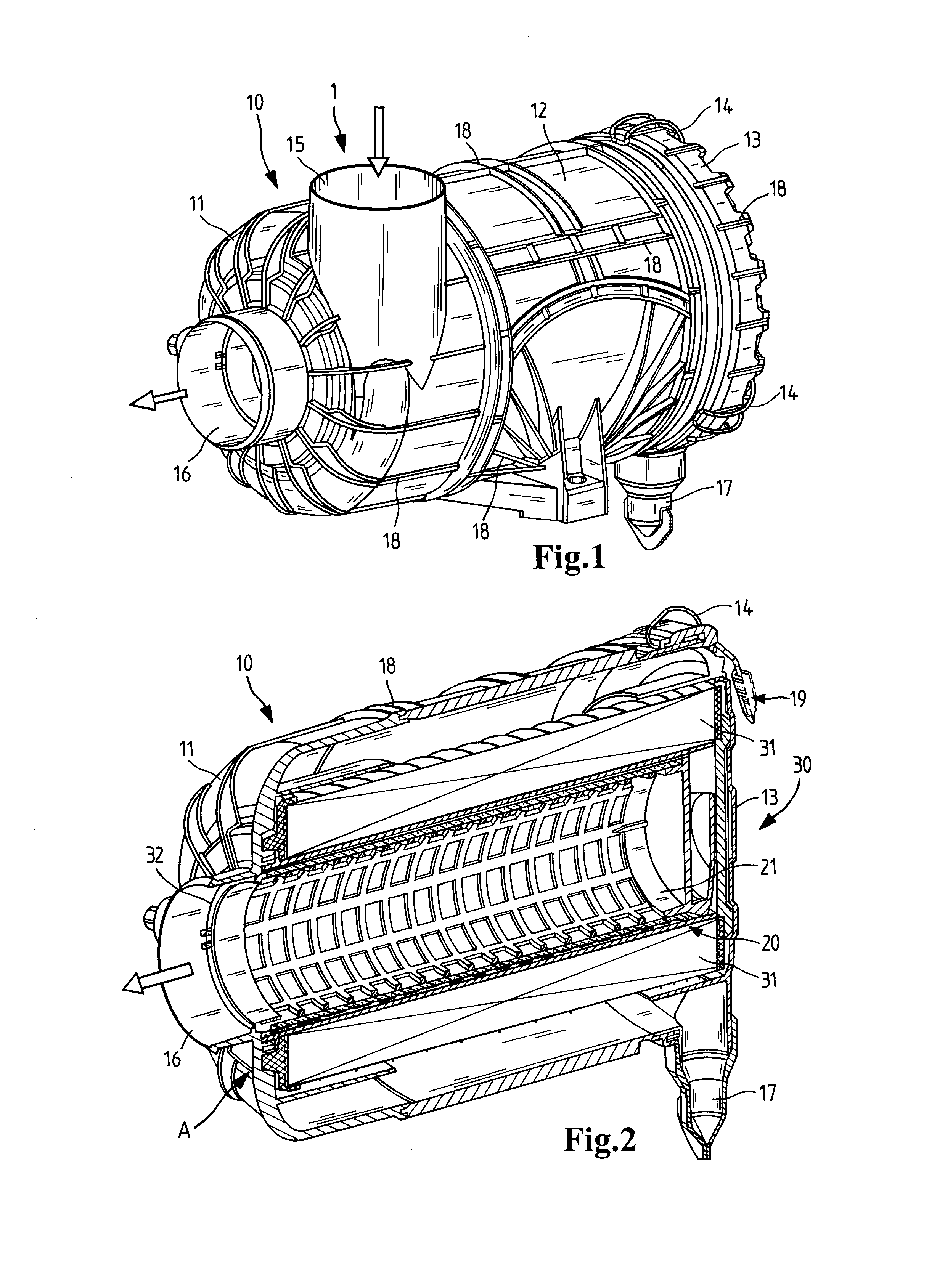 Air filter system, air filter element and method for exchanging an air filter element